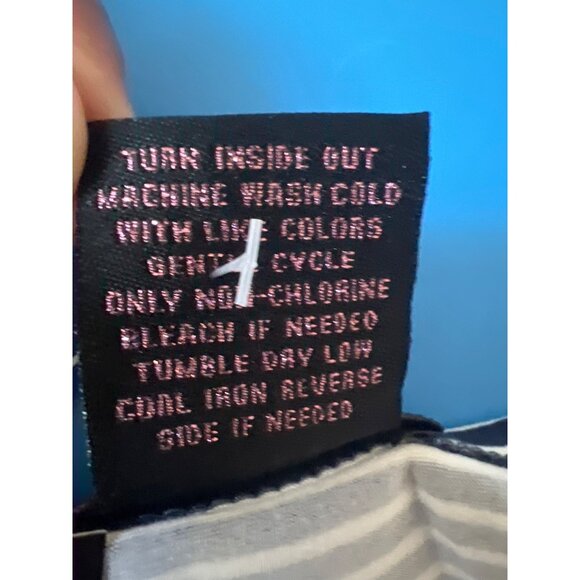 Violet & Ruby Maternity Top M Navy White Stripe 3/4 Sleeve Stretch NWT - Picture 5 of 9